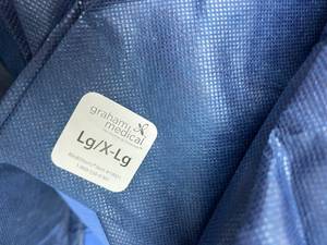 lot 41 image: Lot of NEW Mixed Size & Brand Single-Use Disposable Exam Shorts - Blue (McKesson, Graham Medical)