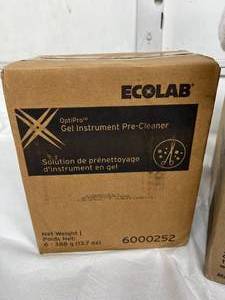 lot 58 image: Great Cleaning Bundle 1 Case NEW Ecolab OptiPro Gel Instrument Pre-Cleaners and Lot Of Graham Medical 2-Ply TissuePoly Towels