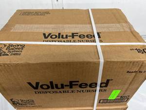 lot 62 image: MSRP $180  2 Cases (100 per case) NEW Strong Babies System by Abbot Nutrition 00180 Ready-To-Use Volu-Feed Disposable Nursers