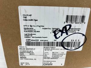 lot 73 image: 1 Case (12 each) Expired Coloplast 6 oz. Critic-Aid Clear Skin Protectant Moisture Barrier Ointment for Minor to Severe Skin Irritation