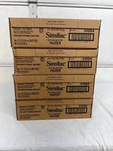 lot 83 image: MSRP $500  4 Cases (48 bottles each case) NEW Abbott 51004 2 fl oz. Similac Ready-To-Feed Supplement Feed 10% Glucose Waters