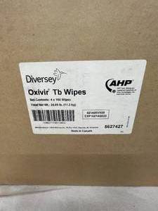 lot 5 image: MSRP $400  1 Case (4 tubs) NEW Diversey 5627427 160-Pack Oxivir Tb Wipes - Box has slight damage