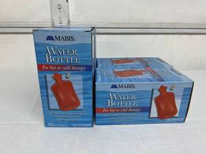 lot 10 image: Lot of 4 NEW Mabis Reusable Hot or Cold Therapy Latex Water Bottles