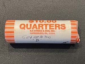 lot 15 image: Uncirculated Roll of Colorado Quarters