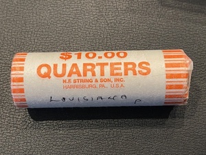 lot 18 image: Uncirculated Roll of Louisiana Quarters