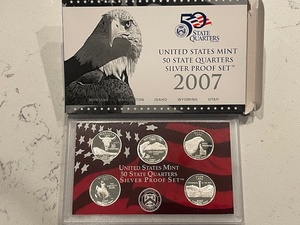 lot 27 image: 2007 Silver State Quarter Proof Set
