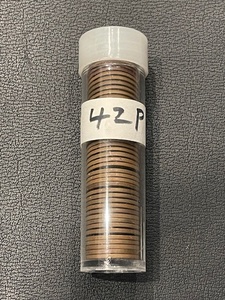 lot 30 image: Tube of Lincoln Wheat Cents