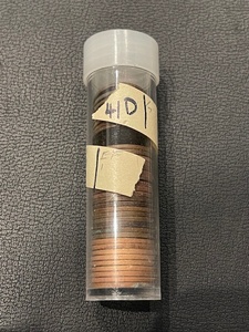 lot 32 image: Tube of Lincoln Wheat Cents