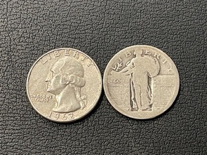 lot 37 image: 1962-D Washington and Standing Liberty Quarters