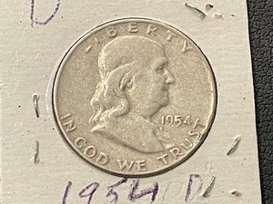 lot 46 image: 1954-D Franklin Half Dollar