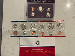 lot 56 image: 1987-S Proof Set and P&D Mint Sets