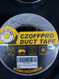 CZOFFPRO Duct Tape 20 Yard x 2 Rolls, Black - Set of 4