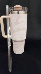 Set of 2 Dreamfocus 40 oz Tumblers with Handle, Straw, and Lid