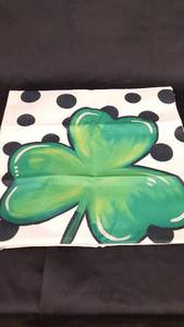 Set of 4 St. Patricks Day Clover Cushion Covers