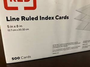 Large Lined Index Cards