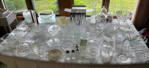 lot 5 image: Amazing Lot of Vintage Crystal, Lead Crystal, and Glassware including Rosenthal, Gorham, Cristal dArques, Denby, Fire King, and More