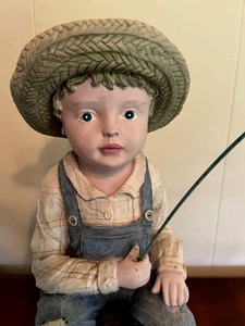lot 27 image: Vintage 14 Fishing Boy Decoration