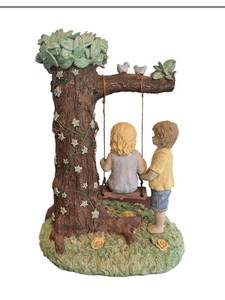 lot 26 image: Vintage 12 Boy and Girl on Swing Thermometer in Working Condition
