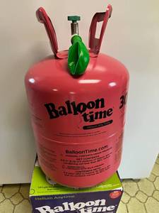lot 48 image: Balloon Time Helium Kit with Balloons (CleanUntested)