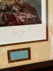 lot 85 image: Museum Sealed Ken Zylla Limited Edition (147777) and Signed Aloft at St. Croix - Ruffed Grouse Art Print & Printing Plate Piece in 29.5 x 34 Frame