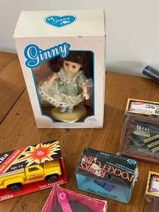 lot 105 image: Vintage Toy Lot with New Old Stock Tonka Truck, Rubiks Pocket Cube, Psyche Generator, Sealed Lion King Poster, and More
