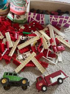 lot 120 image: Vintage Toys - American Plastic Bricks, Tootsie Toy Ford Model A, Tonka Truck, Eldon 1970, and More