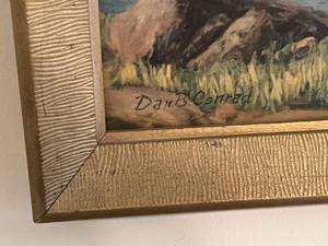 lot 129 image: Vintage Framed Art Print (Artist Conrad) - 19 x 24