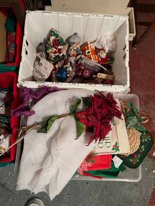 lot 144 image: Huge Vintage HolidayChristmas Decorations Lot