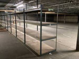 Industrial Tear Drop Shelves 36 x 6 x 7 Tall 5 Sections