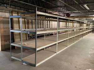 Industrial Tear Drop Shelves 32 x 6 x 7 Tall 22 Sections