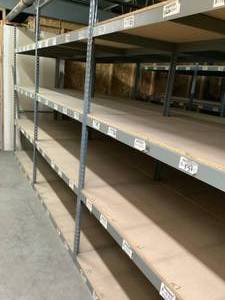 Industrial Tear Drop Shelves 30 x 6 x 7 Tall 4 Sections