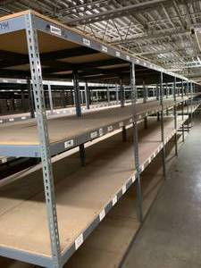 Industrial Tear Drop Shelves 30 x 6 x 7 Tall 10 Sections