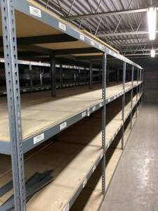 Industrial Tear Drop Shelves 30 x 6 x 7 Tall 10 Sections