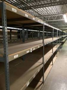 Industrial Tear Drop Shelves 30 x 6 x 7 Tall 10 Sections