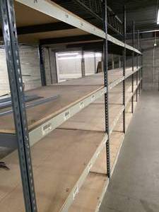 Industrial Tear Drop Shelves 36 x 6 x 7 Tall 6 Sections