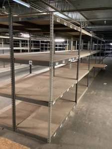 Industrial Tear Drop Shelves 32 x 6 x 7 Tall 10 Sections