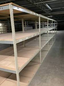 Industrial Tear Drop Shelves 30 x 6 x 7 Tall 10 Sections