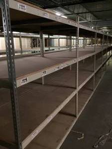 Industrial Tear Drop Shelves 32 x 6 x 7 Tall 10 Sections