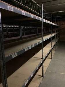 Industrial Tear Drop Shelves 32 x 6 x 7 Tall 12 Sections
