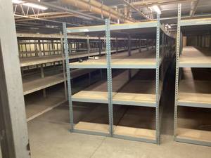 Industrial Tear Drop Shelves 32 x 6 x 7 Tall 10 Sections