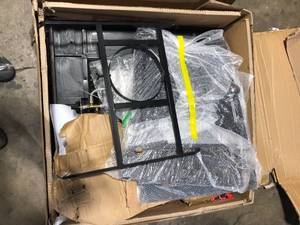 Hampton Bay Crossridge 30 in. 50,000 BTU Antique Bronze Gas Fire Pit Table  Customer Returns See Pictures