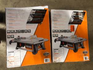 Lot of RIDGID 6.5-Amp 7 in. Blade Corded Table Top Wet Tile Saw   Customer Returns See Pictures