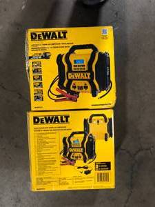 Lot of DEWALT Portable Power 2000 Peak Amp Jump Starter wDigital Compressor Customer Returns See Pictures