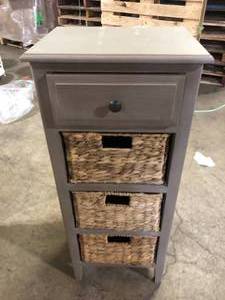 SAFAVIEH Michaela Off-White Storage Side Table Customer Returns See Pictures