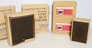 lot 870 image: Vintage Lafayette Box Speakers NIB