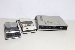 lot 893 image: Vintage Panasonic and Holiday Cassette Tape RecorderPlayer, Panasonic Home Antenna Satellite Receiver wRemote,