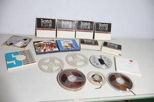 lot 902 image: Vintage Scotch Reel to Reel Tapes Etc.,Some With DescriptionsMovies