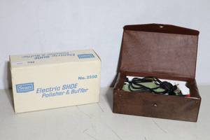lot 905 image: Vintage Sears Electric Shoe Polisher Kit