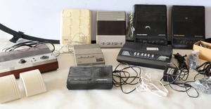 lot 751 image: Vintage Electronics Message-Minder, Nippon, Duofone Cassette Answering Machine, Large Phone Push-Buttons Etc...