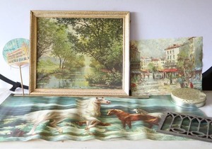 lot 753 image: Vintage Home DeCor, Horse Print Etc